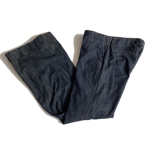 Y2K Blue Denim Wide Leg Flared Trouser Jeans - Picture 3 of 8